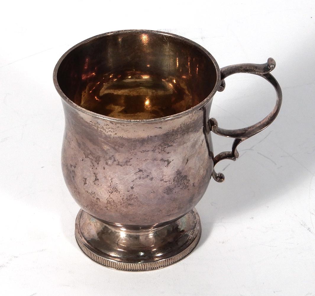 1818 Scottish Silver Cup: 1818 Scottish silver cup, Edinburgh hallmarked and John McKay maker's mark, 3 1/4" x 3 1/2", 3.83 ozt.