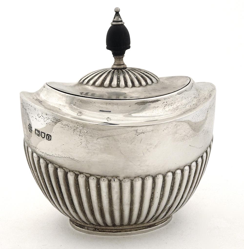 English Sterling Silver Tea Caddy (1 of 3)