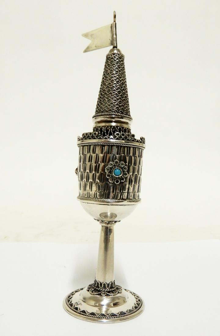 Israel 925 Silver Judaic Spice Tower (1 of 2)