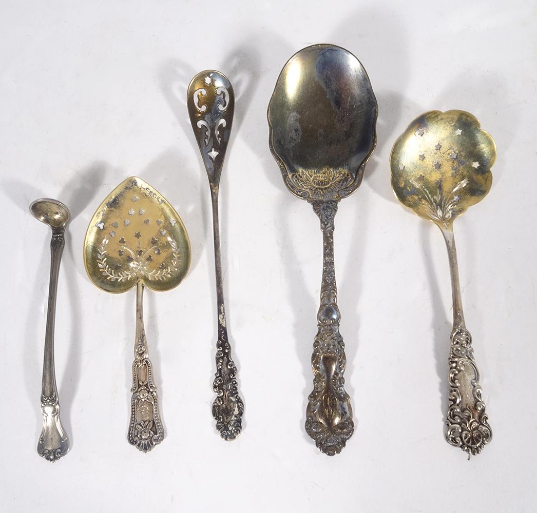 Five Piece Sterling Flatware Grouping (1 of 1)