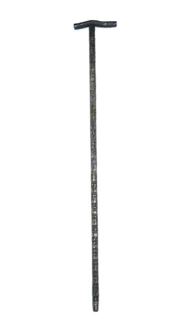 Antique Indo-Persian Silver Walking Stick (1 of 5)