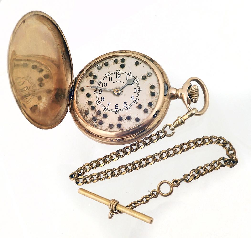 Hamilton Braille Pocket Watch 14k Yellow Gold (1 of 3)