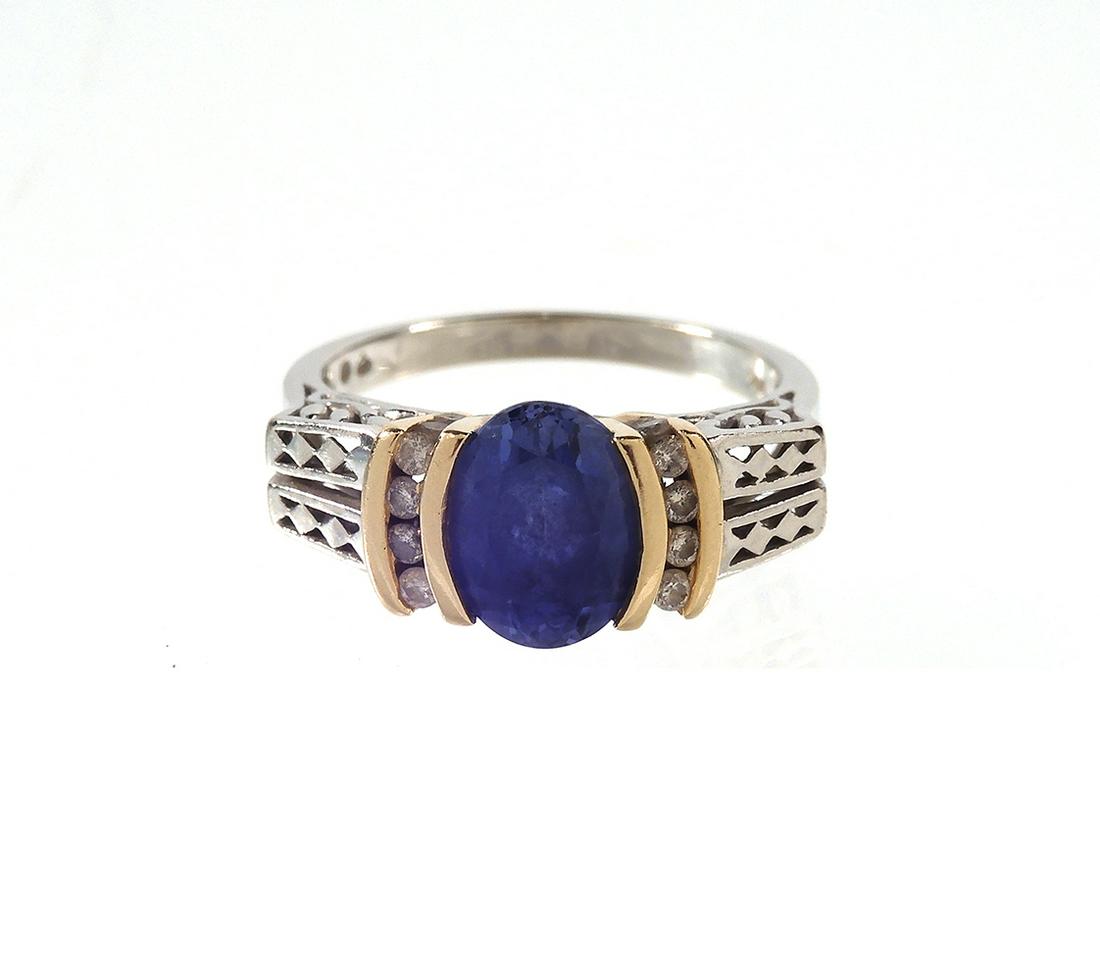 Sapphire Diamond Gold Ring (1 of 4)