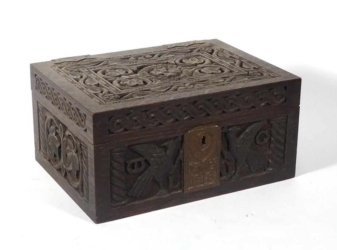 Arts and Crafts Era Oak Box (1 of 4)