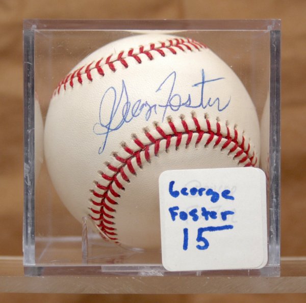 Autographed baseball, George Foster, League Presid: Autographed baseball, George Foster, League President Bud Selig
