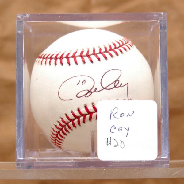 Autographed baseball, Ron Cey, League President Bu: Autographed baseball, Ron Cey, League President Bud Selig
