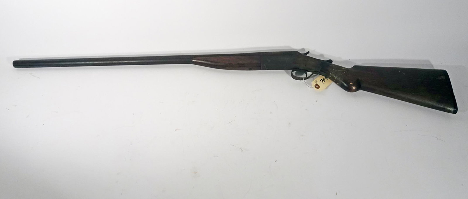 Palmetto Arms Co. Black Powder Shotgun: Palmetto Arms Co. black powder shotgun, top break, open hammer, 12 gauge, single shot, patent date 8/12/1913, no serial number, barrel length 30", overall length 45", C & R NO, Instacheck YES