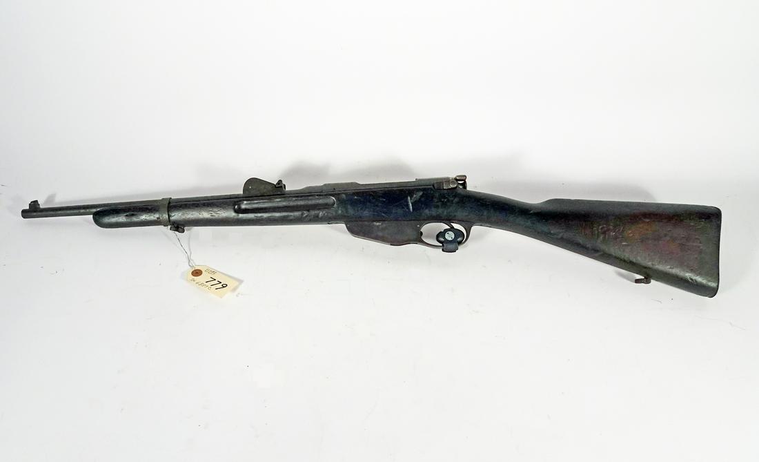 Steyr Mannlicher Black Powder Rifle: Steyr Mannlicher black powder rifle, dated 1894, bolt action, .30? Caliber, 5 shot, internal magazine feed, serial number 6837C, barrel length 18 1/2", overall length 37 1/4", C & R N/A, Instacheck No