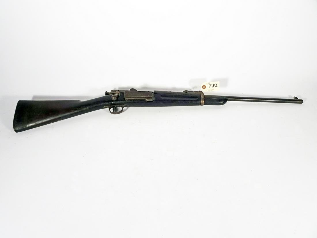 Springfield Model 1896 Black Powder Rifle: Springfield model 1896 black powder rifle, bolt action, .30 or 50 caliber, 4 or 5 shot, internal magazine feed, serial number 69389, barrel length 22", overall length 41 1/4", C & R N/A, Instacheck NO