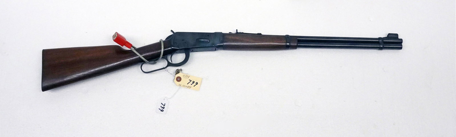 Winchester Model 94 Rifle: Winchester model 94 rifle, lever action, 30-30 caliber, 5 or 50 shot, tube feed, serial number 2210884, barrel length 20", overall length 38", C & R YES, Instacheck YES