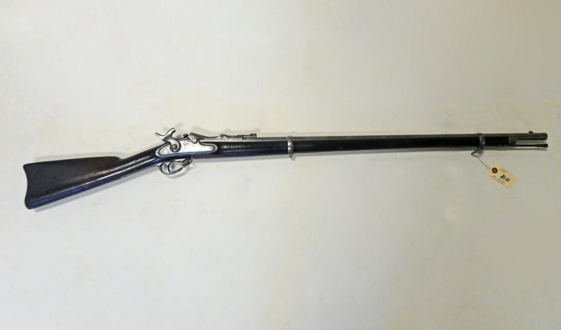 Springfield U.S. Model 1864 Black Powder Rifle: Springfield U.S. model 1864 black powder rifle, dated 1869, trap door action, approx. .50 caliber, serial number 27528, barrel length 30 1/2", overall length 52", C & R N/A, Instacheck NO