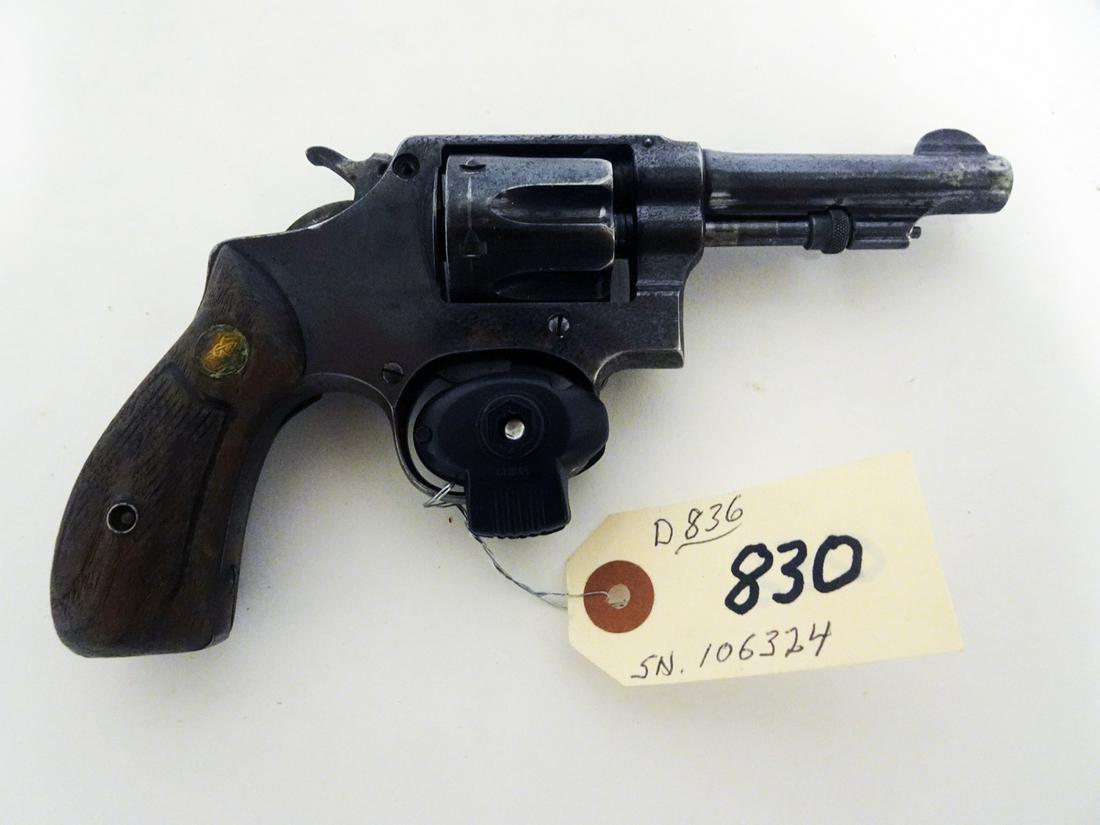 Smith & Wesson 1906 Patent Date Revolver: Smith & Wesson revolver, patent date Feb. 6 1906, double action, .32 caliber, 6 shot, serial number 106324, barrel length 3 1/4", overall length 7 1/2", C & R YES, Instacheck YES