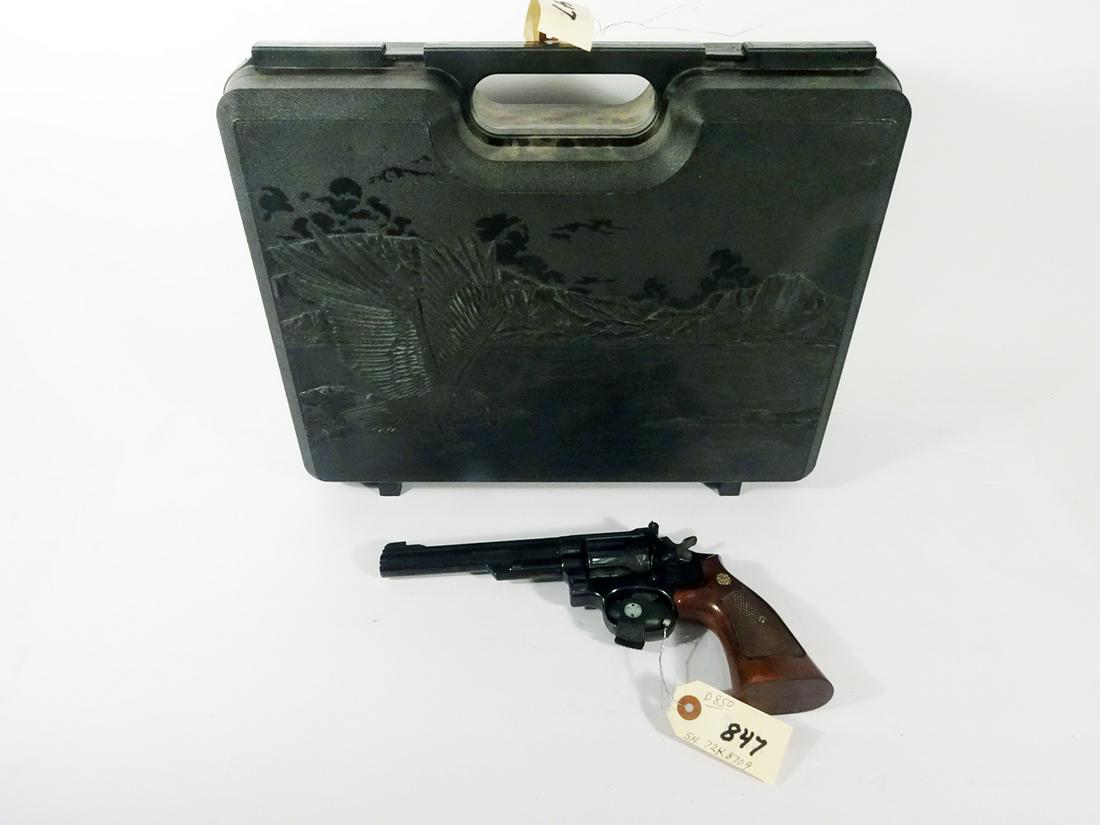 Smith & Wesson Model 19-4 Revolver: Smith & Wesson model 19-4 revolver, double action, .357 mag caliber, 6 shot, serial number 72K8709, barrel length 6", overall length 11 1/2", C & R NO, Instacheck YES