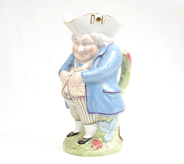 Staffordshire toby jug, 9 1/2" high, 19th C.: Staffordshire toby jug, 9 1/2" high, 19th C.