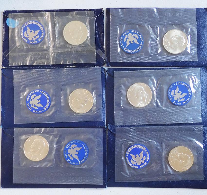 Uncirculated Eisenhower Silver Dollars (1 of 4)
