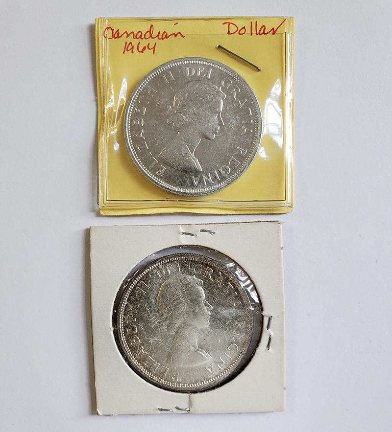 1964 and 1960 Canada Silver Dollars (1 of 3)