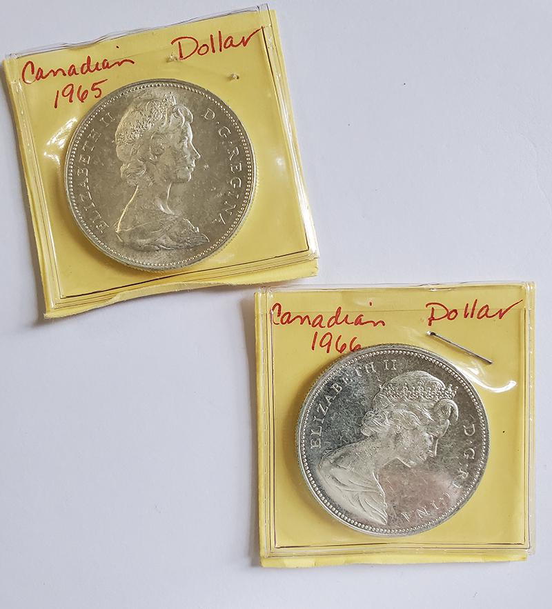 1965 and 1966 Canada Silver Dollars (1 of 1)