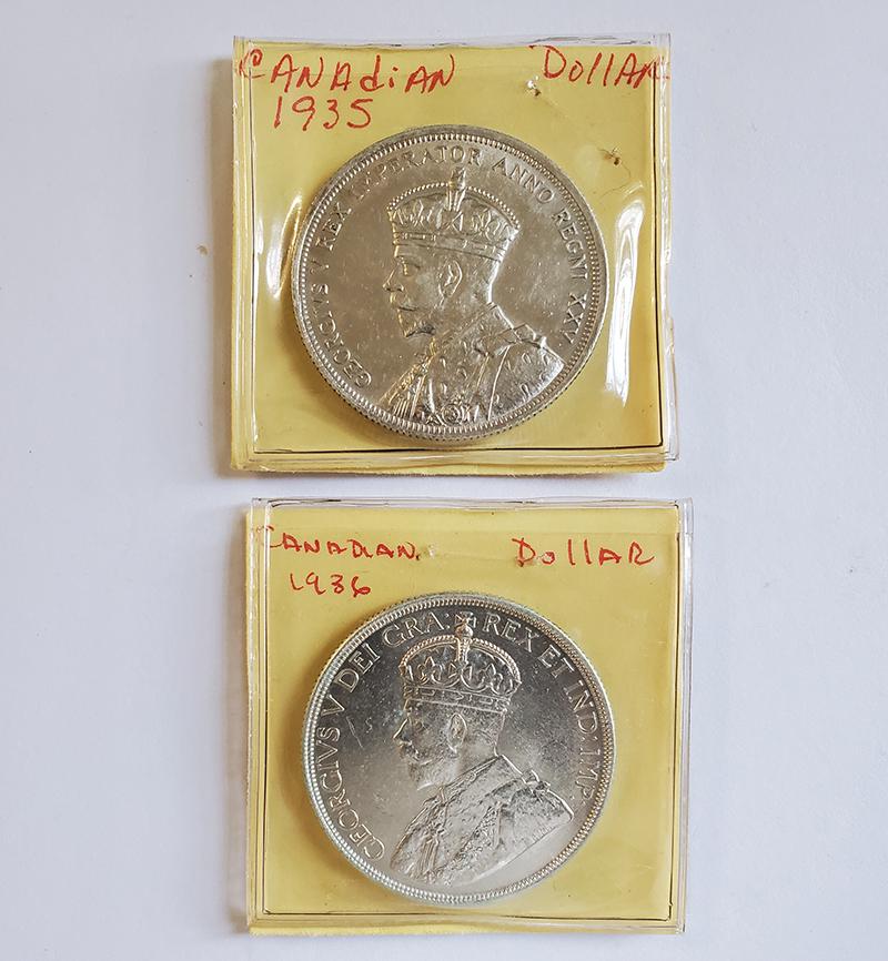 1935 and 1936 Canada Silver Dollars (1 of 2)