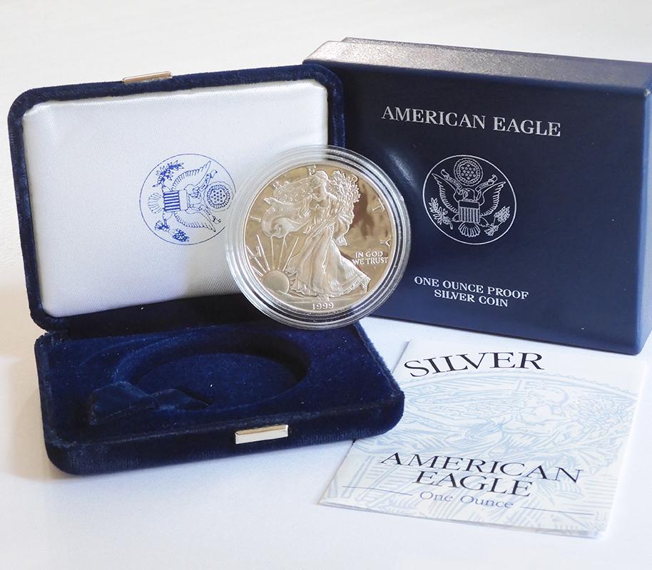1999 P American Eagle 1 Oz. Silver Proof Coin (1 of 3)