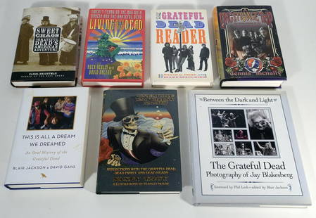 Seven Grateful Dead Related Hardback Books: Group of seven assorted Grateful Dead related hardback books, 1991-2015 first editions with original dust jacket covers