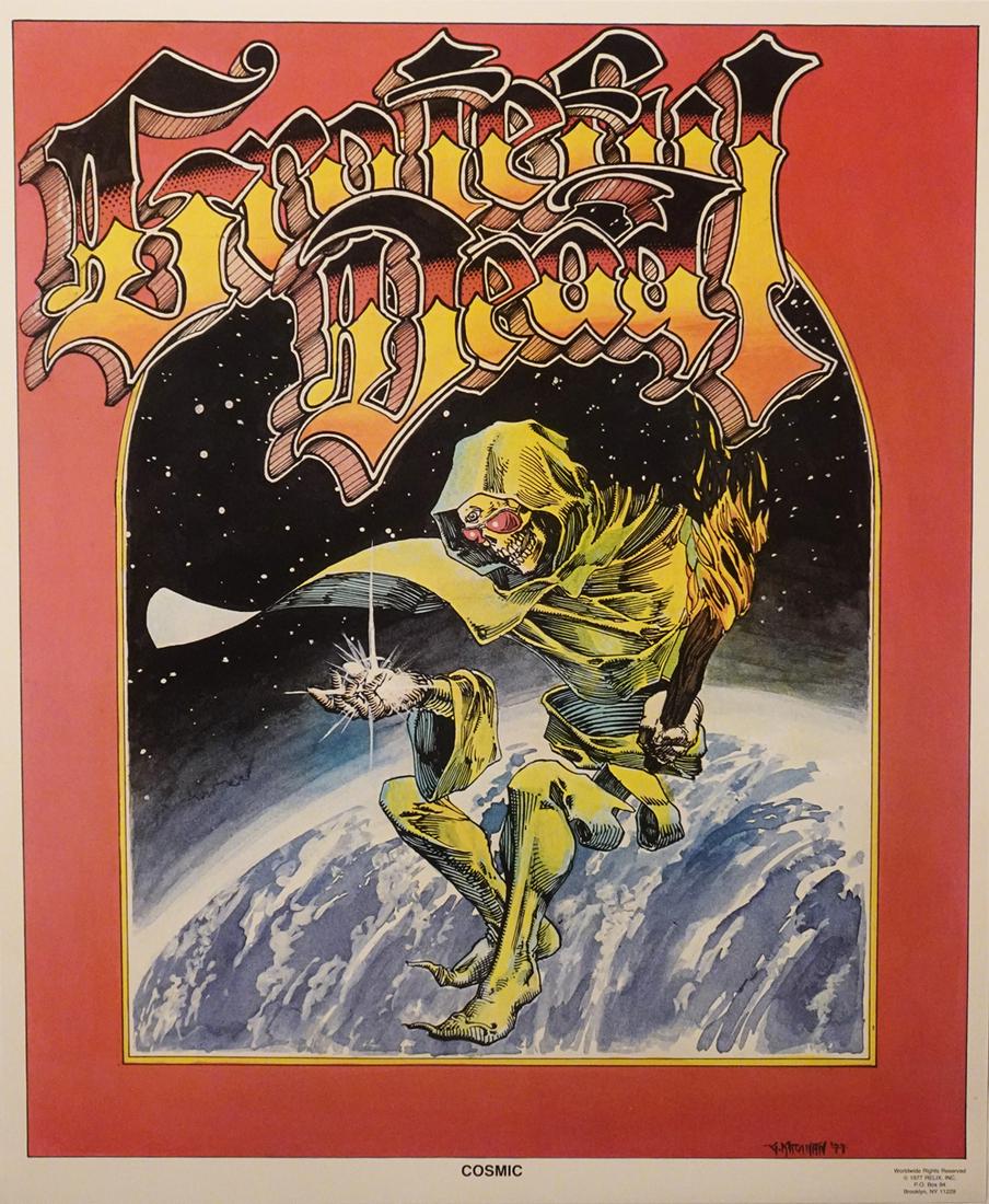 Grateful Dead Cosmic Poster: Grateful Dead Cosmic poster, 1977 Relix Inc., original printing, Gary Kroman artist, 29" (height) x 23" (length)