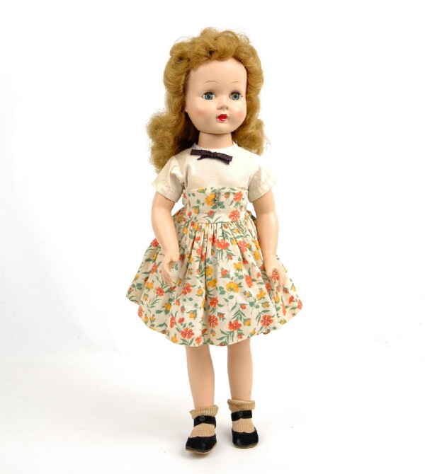 Effanbee Honey Walker doll, all original, blonde h: Effanbee Honey Walker doll, all original, blonde hair, blue sleep eyes, 19"