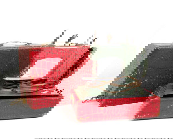 Child's Betsy Ross electric sewing machine in case: Child's Betsy Ross electric sewing machine in case