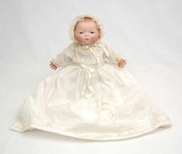 Grace Story Putman bisque head baby, 10 1/2", clot: Grace Story Putman bisque head baby, 10 1/2", cloth body, celluloid hands, sleep eyes,