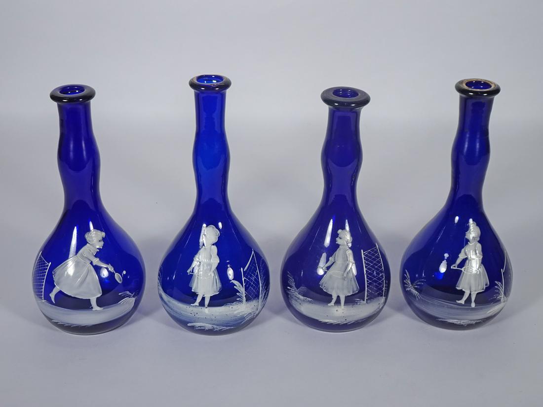 Mary Gregory Glass Barber's Bottles (1 of 5)