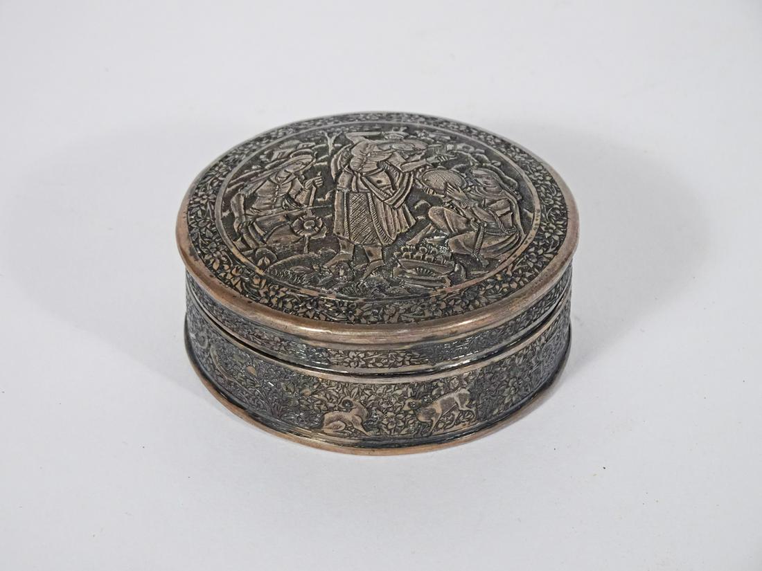 Antique Persian Silver Snuff Box (1 of 3)