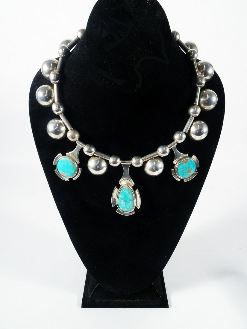 Sterling Turquoise Modern Toggle Necklace (1 of 1)