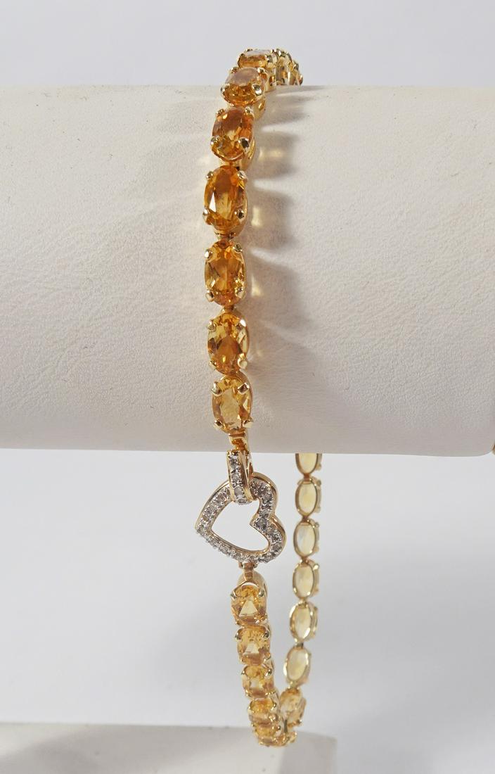 Citrine, Diamond and Gold Bracelet (1 of 2)