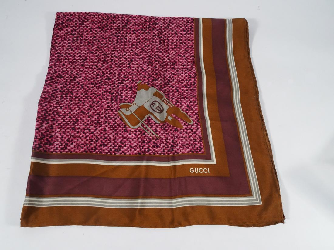 Gucci Vintage Silk Equestrian Scarf (1 of 2)