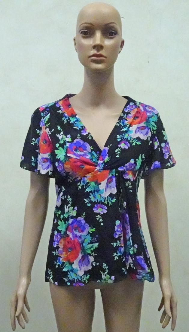 Nanette Lepore Floral Short Sleeve Blouse (1 of 3)