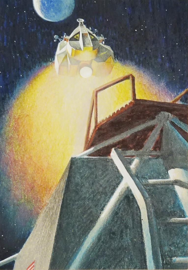 Davis Meltzer two mixed media on paper (1 of 2)