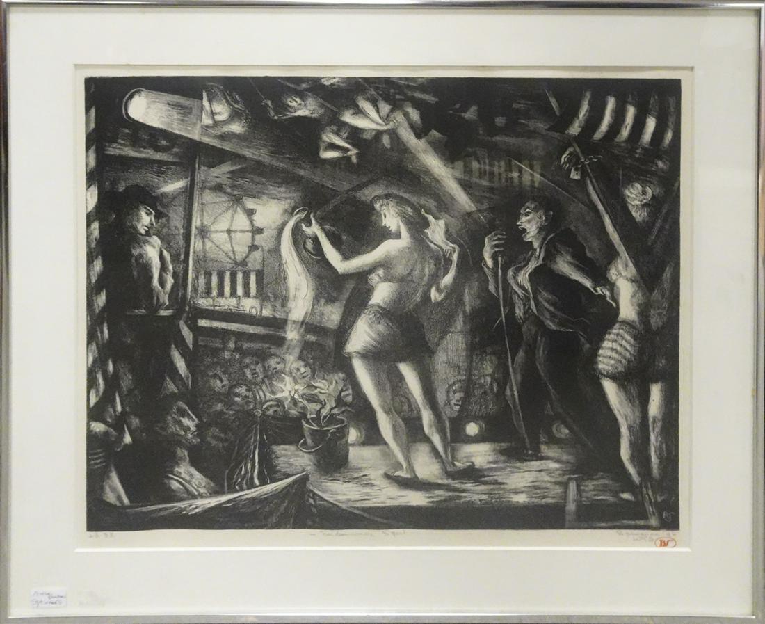(Benton) Spruance etching on paper (1 of 2)