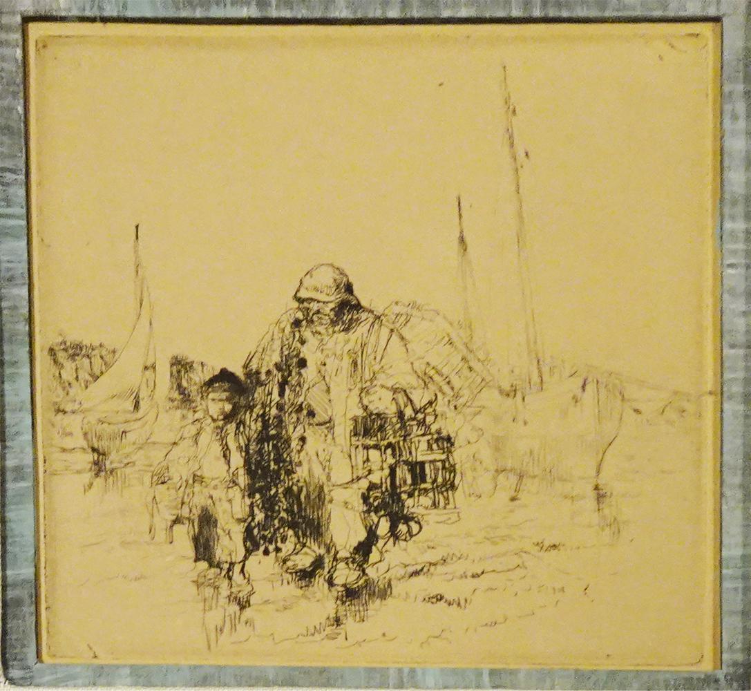 Auguste Brouet etching on paper (1 of 3)