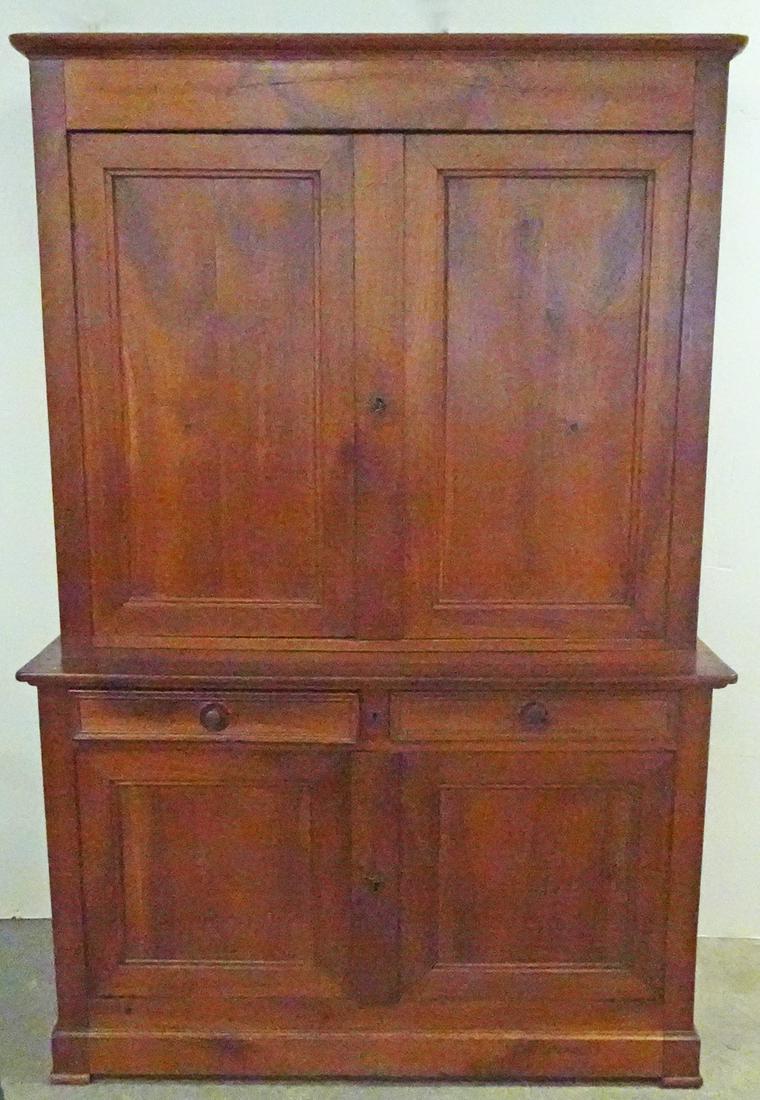 French Walnut Two Piece Corner Cabinet (1 of 3)