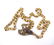376: Victorian 14k gold and garnet dragon head necklace