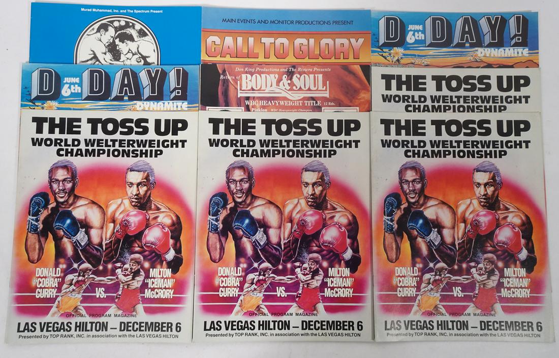 1982-1985 Boxing Programs Grouping (1 of 2)