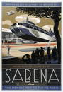 Sabena Belgian World Airlines Screenprint Poster