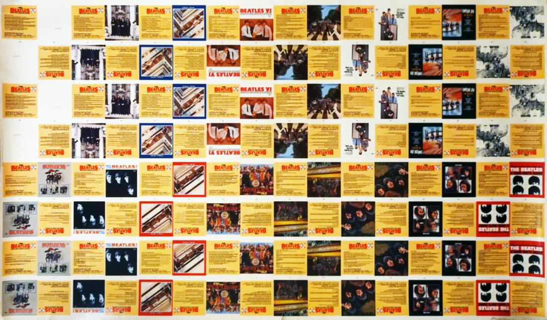 The Beatles Uncut Mini Album Covers Sheet (1 of 1)