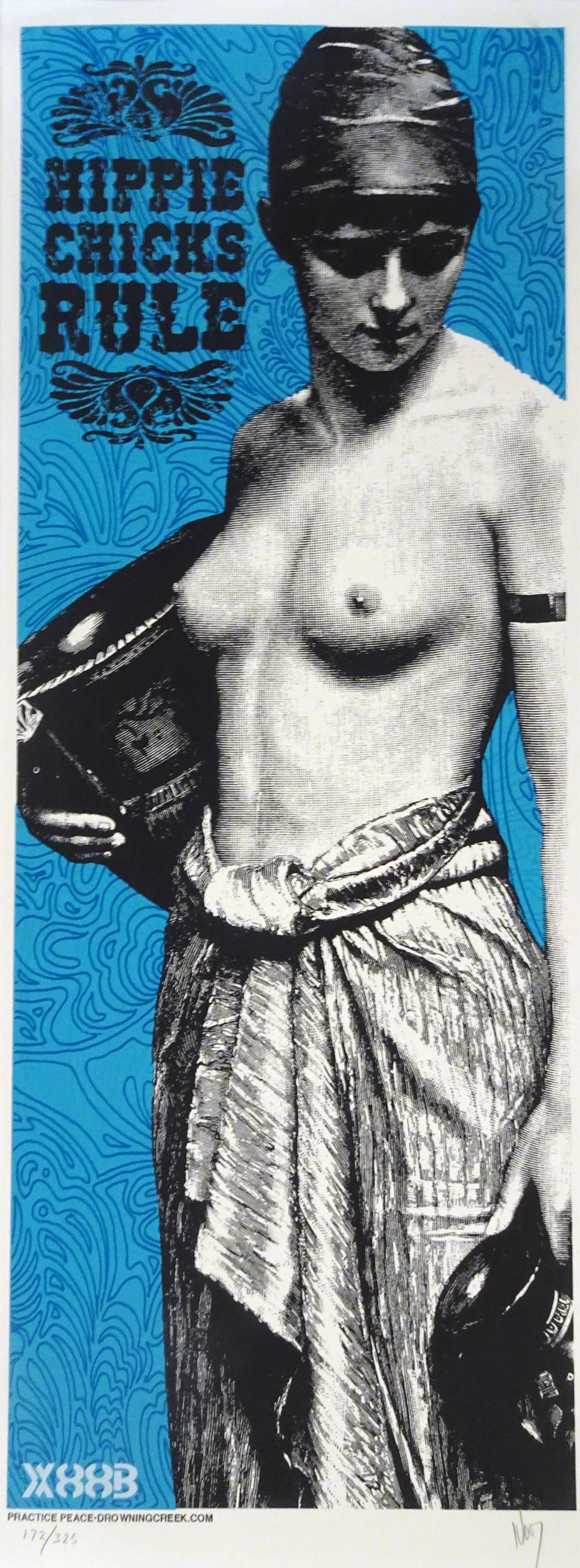 Hippie Chicks Rule Silkscreen Poster (1 of 3)