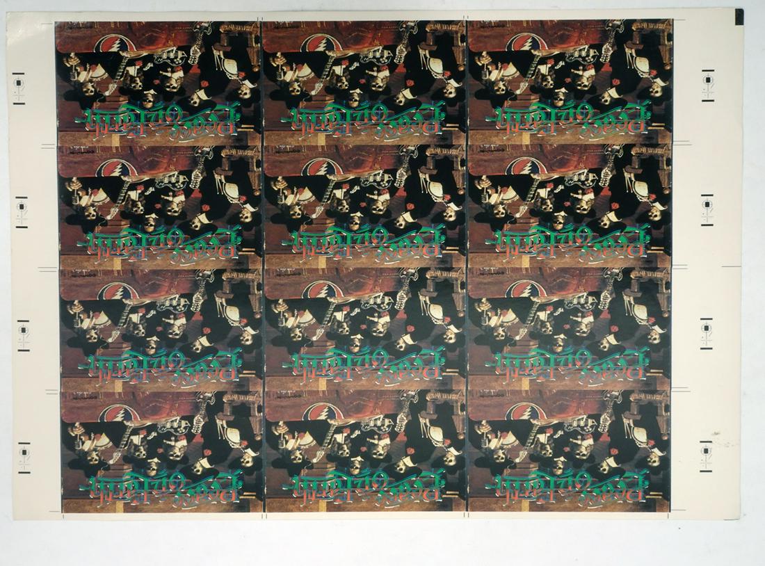 Grateful Dead Postcard Printer's Proof Sheet (1 of 2)