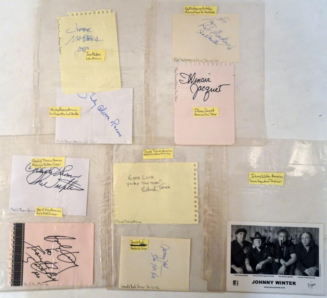 Musician Signed Autograph Book Pages Grouping (1 of 3)