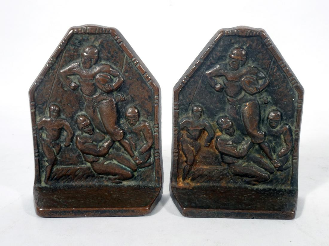Cast Iron Football Theme Bookends (1 of 2)