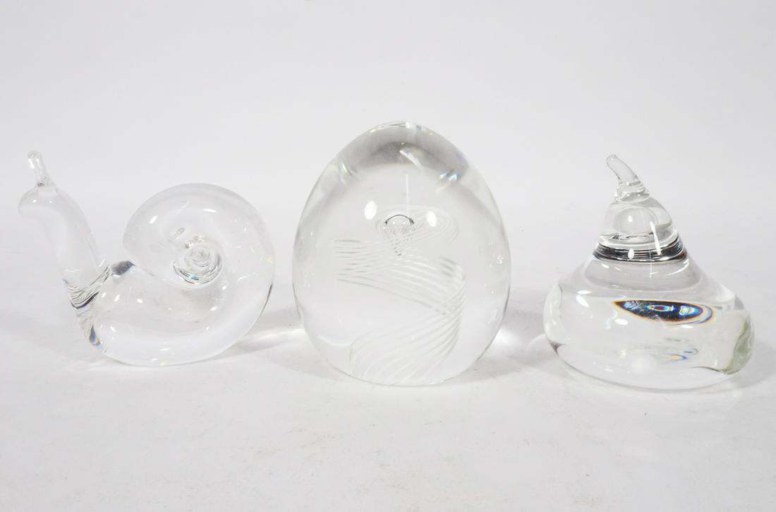 Steuben Glass Paperweights and Snail Grouping (1 of 2)
