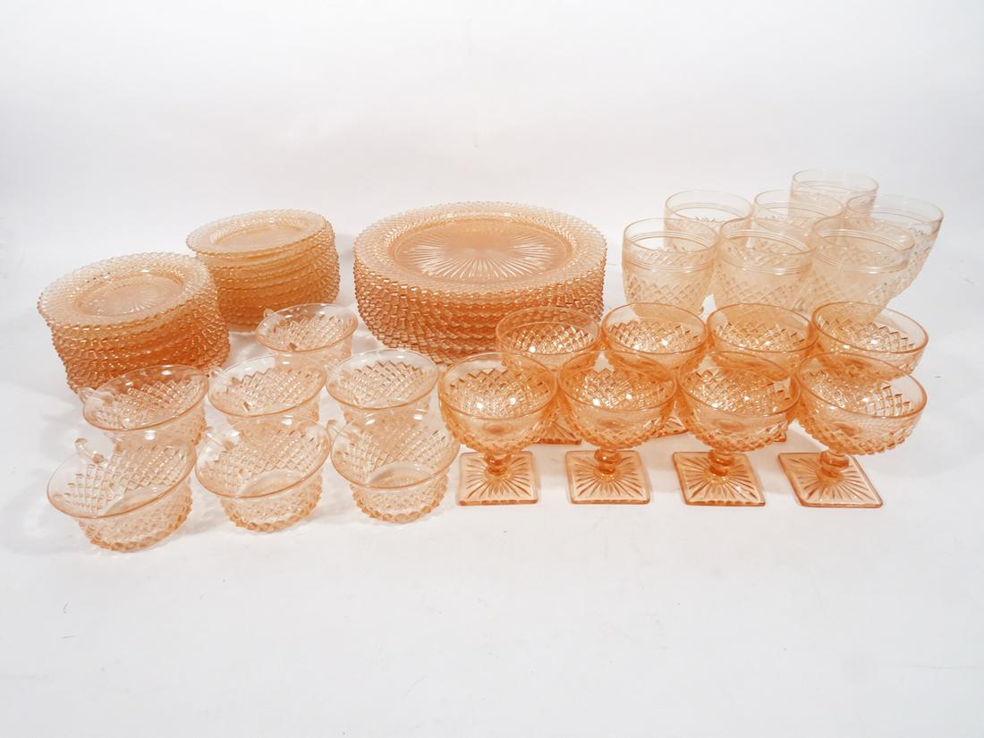 Fifty-Five Piece Miss America Depression Glass Set (1 of 3)