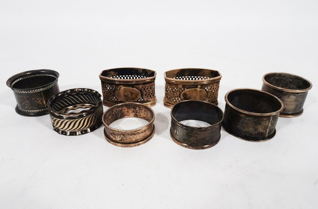 English Silver Napkin Rings Grouping (1 of 8)