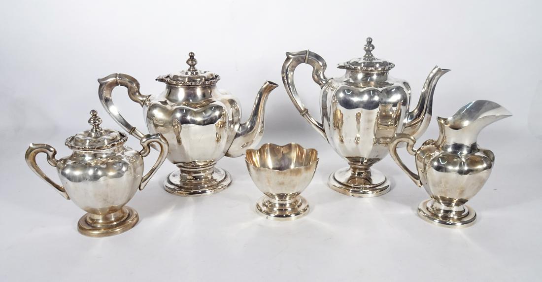 Mexican 925 Silver Five Piece Tea Set (1 of 2)